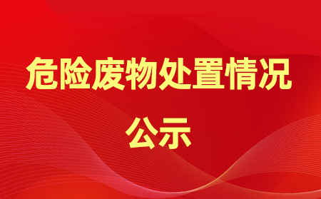 2023年危险废物产生、处置情况公示