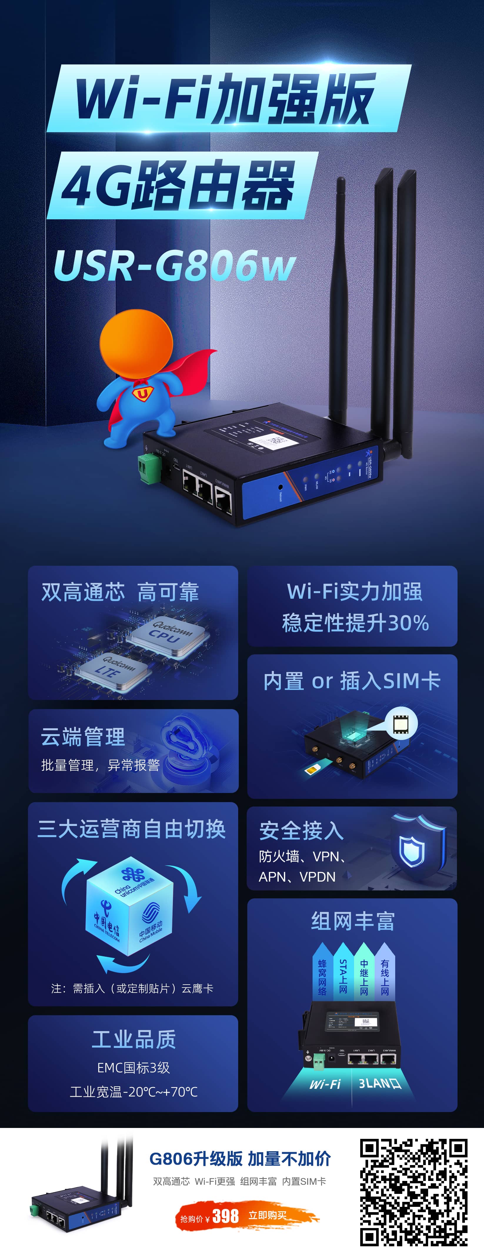 一张图读懂Wi-Fi加强版4G路由器1847