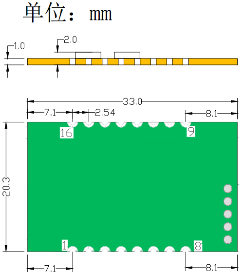 USR-TCP232-S2尺寸图