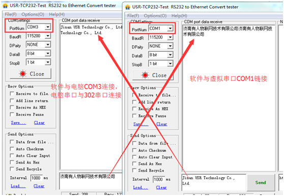 USR-TCP232-306基本测试通信和使用方案