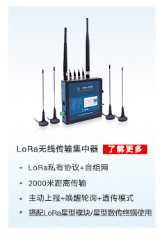 配电运维解决方案相关产品：lora网关（无线传输集中器）
