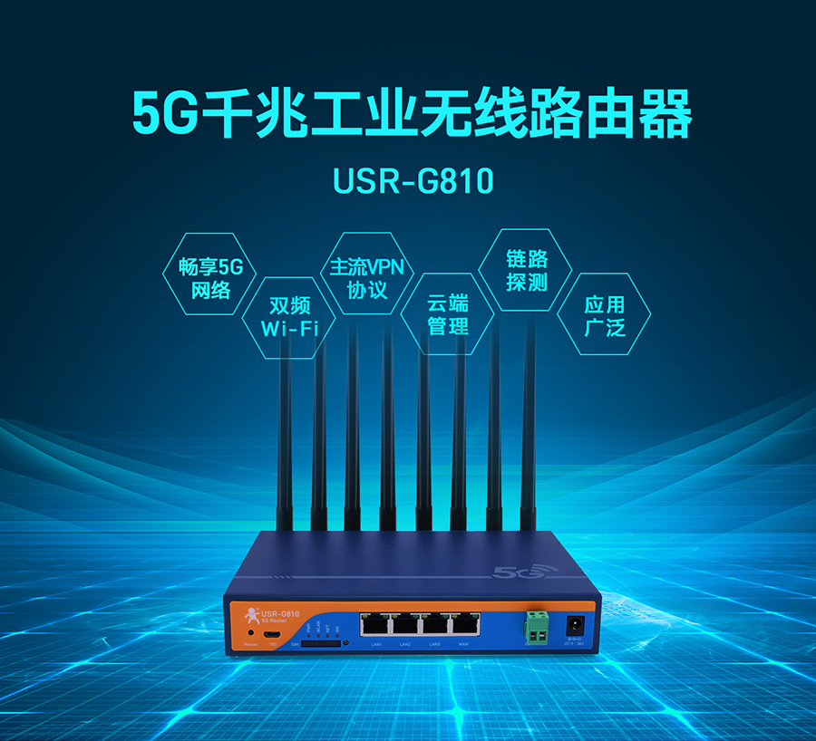 5G工业路由器_5g千兆工业无线路由器G810_全网通蜂窝路由器