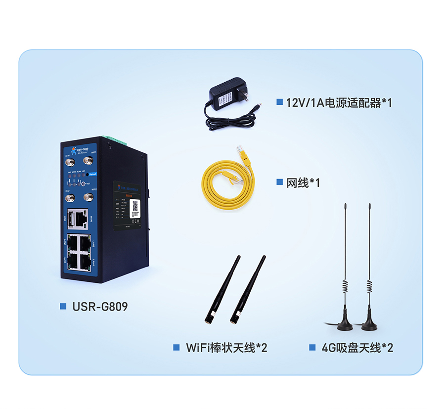 4G工业路由网关的发货清单 4G工业路由网关的发货清单