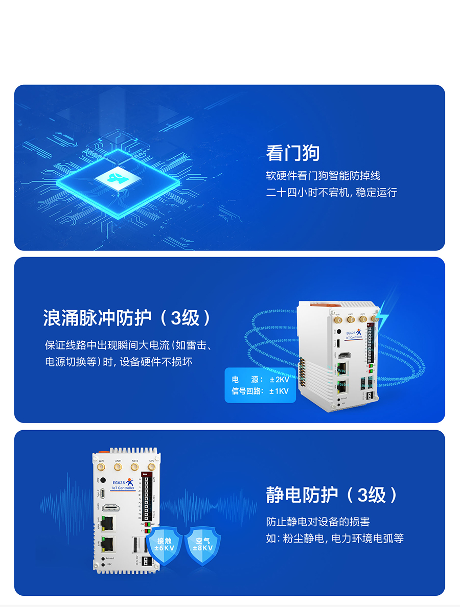 EG628可拓展物联网控制器的硬件品质